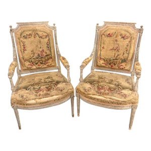 Pair of 18th Century French Louis XVI Armchairs