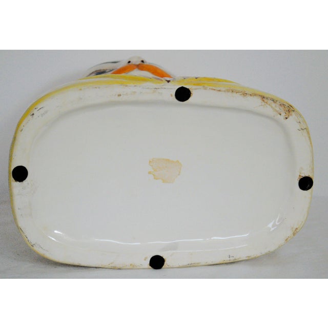 Ceramic 1960s Horchow Italian Hand Painted Ceramic Male Head Bust Planter Vase For Sale - Image 7 of 8