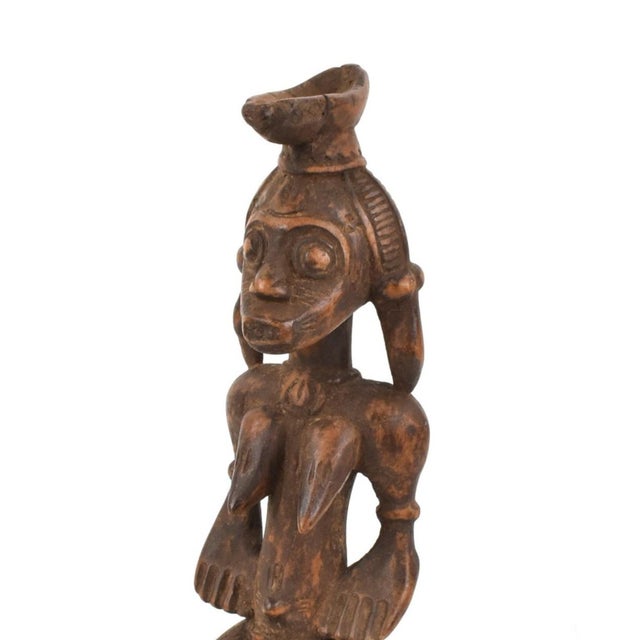 Early 20th Century Senufo Female Miniature Seated Figure 13 Inch Côte D'ivoire For Sale In Denver - Image 6 of 8