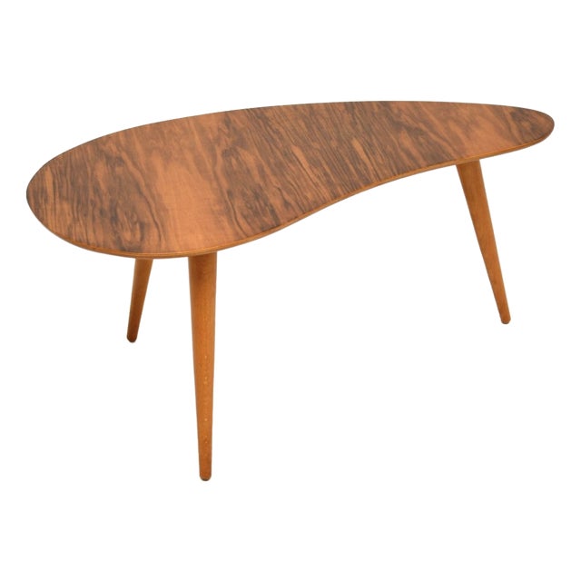 Vintage Walnut Side Table, 1950s For Sale