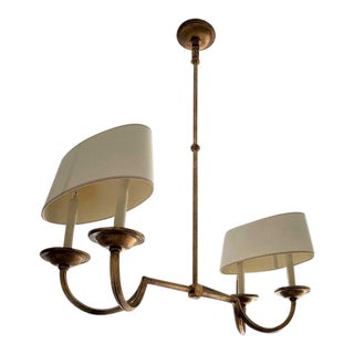 Visual Comfort E. F. Chapman Flemish 4 Light Gilded Linear Pendant Light For Sale