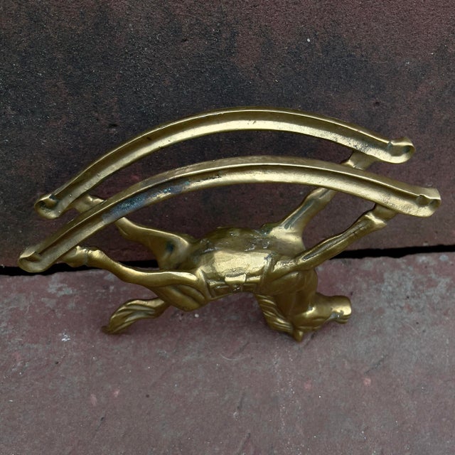 1960s Vintage Brass Rocking Horse For Sale - Image 5 of 8