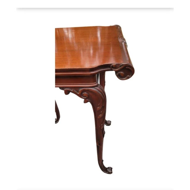 Pair of Chinese Chippendale Style Carved Mahogany End Tables For Sale - Image 10 of 12