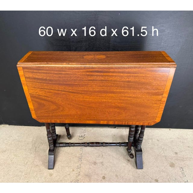 Antique Edwardian Sutherland Table, 1900s For Sale - Image 10 of 12
