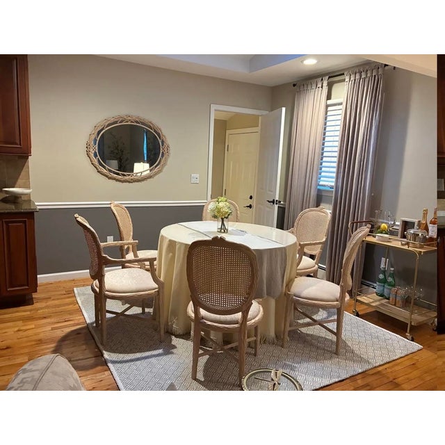 Carolina Mirror Company Vintage Carolina "Palm Frond" Oval Wall Mirror For Sale - Image 4 of 8