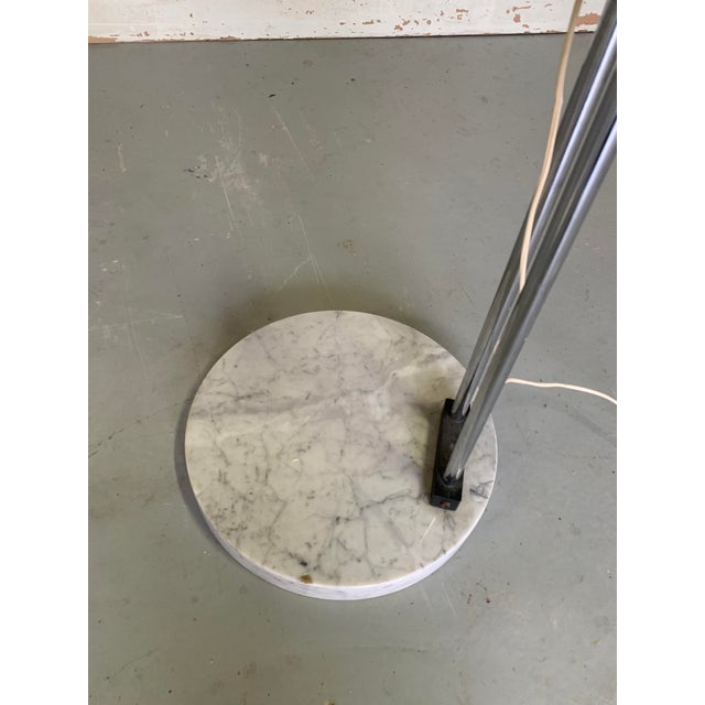 Large Italian Adjustable Arc Floor Lamp in Marble and Chrome, 1970s For Sale - Image 6 of 11