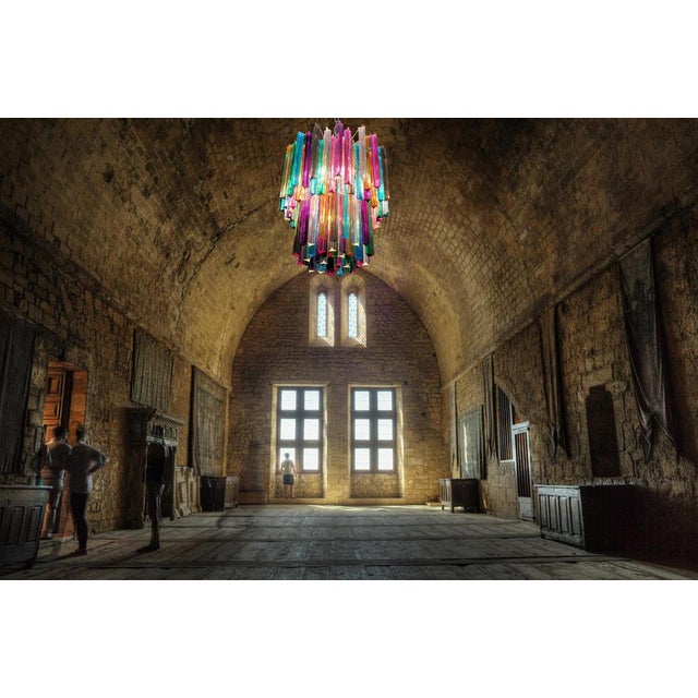 Multi-Color Triedri Chandeliers in Murano, 1970s, Set of 2 For Sale - Image 9 of 18