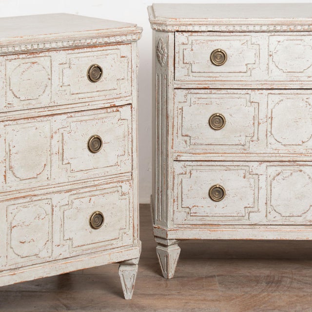 Pair of 20th Century Danish Pine Chests of Three Drawers For Sale - Image 11 of 15