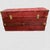 One of a kind hand crafted steamer trunk. Beautifully stained a snappy barn red with copper and brass trunk clamps....