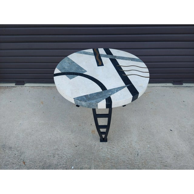 Contemporary 1980s Post Modern Tavola Oggetti Style Memphis Table. For Sale - Image 3 of 12