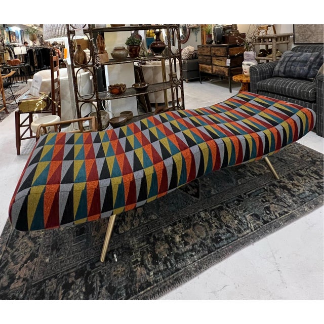 Abstract Wave Bench (Vintage) For Sale - Image 3 of 3