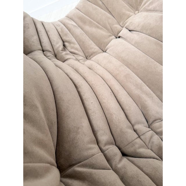Vintage Alcantara Togo 2-Seater Sofa by Michel Ducaroy for Ligne Roset, 1990s For Sale - Image 9 of 15