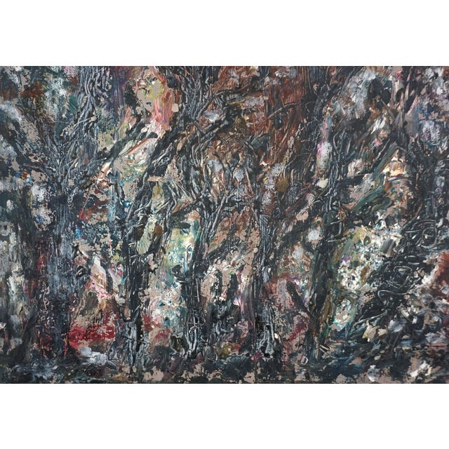 American Mid Century Abstract Impressionist Monterey Bay Kelp Forest by Honora Berg For Sale - Image 3 of 4