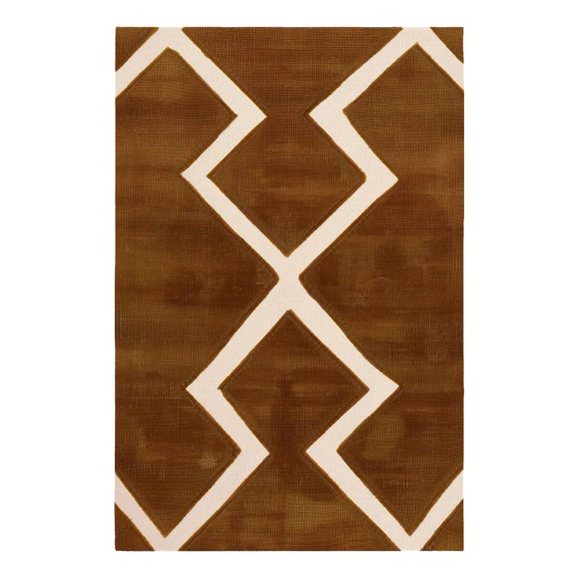 Cinnamon Modern Rectangular Rug by Tapis Studio for Hommés Studio For Sale