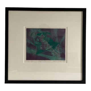 Minna Citron Abstract Etching: "Flight to Tomorrow" - Atelier 17 Artist, 1948 For Sale