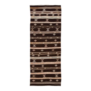 Mid-20th Century Vintage Kilim Wool Runner Rug For Sale
