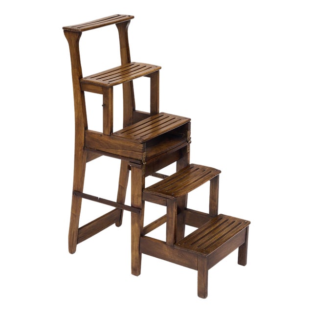 Antique, French Foldable Steps/Chair, Wooden For Sale