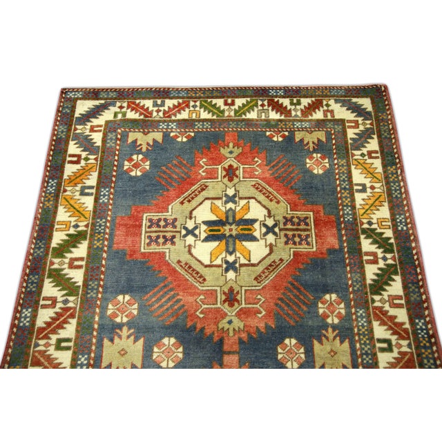 Vintage Turkish Rug 4' x 6'5" For Sale - Image 4 of 6