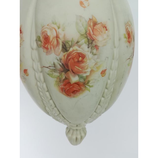 1930s Romantic Hanging Lamp with Flower Motif For Sale - Image 5 of 7