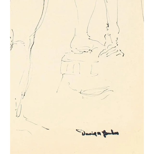Entitled "Ellen" this 1948 ink on paper nude scene is by Chicago artist David Landis (1918-1983). Landis was Associate...