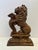 Late 19TH Century English Victorian cast iron rampant lion doorstop or door porter, featuring highly detailed figure of a...