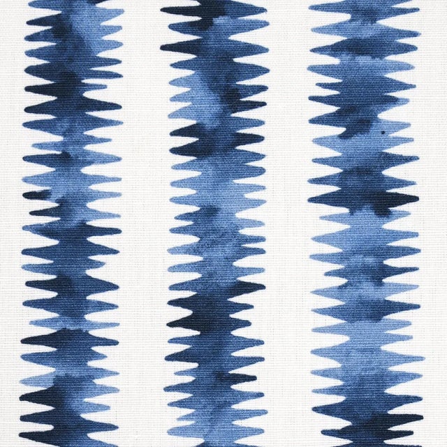 Mid-Century Modern Sample - Schumacher x Happy Menocal Cardiogram Fabric In Blue For Sale - Image 3 of 5