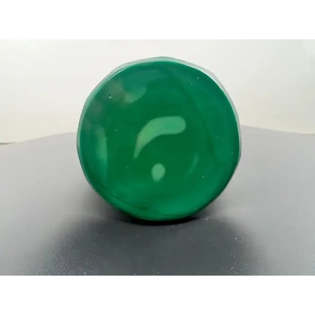 Curt Schlevogt Art Deco Malachite Glass Vase, 1930's For Sale - Image 14 of 14