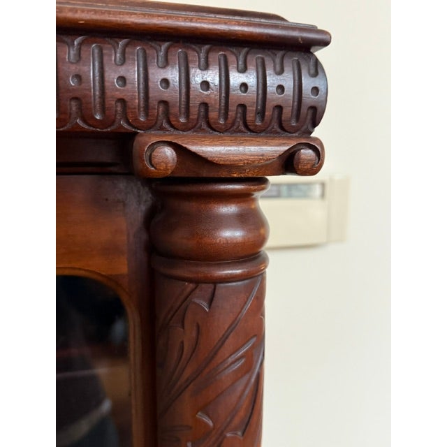 Victorian Late 19th Century Victorian Double Door Bookcase For Sale - Image 3 of 6