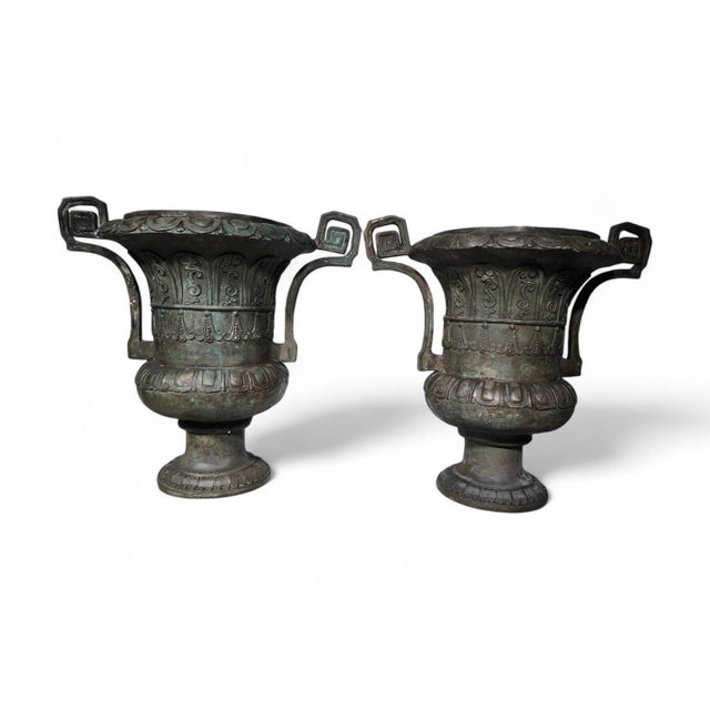 Large Bronze Vases, 1950s, Set of 2 For Sale - Image 17 of 18