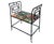 Schumacher Hollywood Regency Faux Bamboo Metal Bench W Schumacher Chiang Mai Dragon For Sale - Image 4 of 5