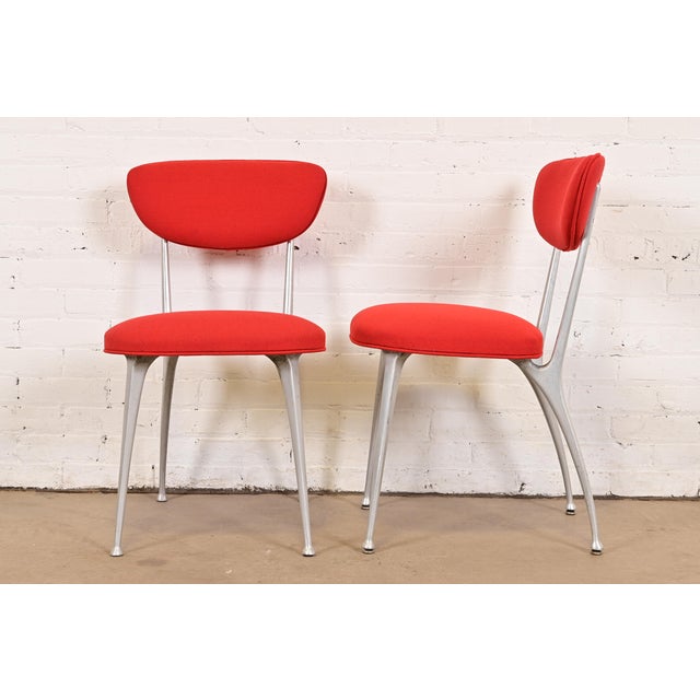 Shelby Williams Mid-Century Modern Aluminum "Gazelle" Chairs, Pair For Sale - Image 10 of 12