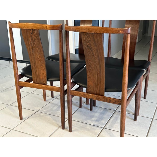 Vintage Danish Rosewood Chairs by Henning Sorensen, 1960s, Set of 4 For Sale - Image 4 of 18