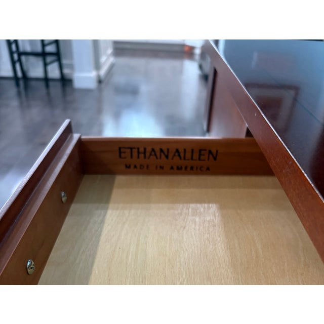 1990s Ethan Allen Neoclassical Medallion Console For Sale - Image 9 of 13