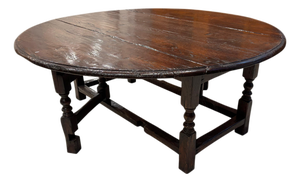 Antique English Oak Drop-Leaf Coffee Table
