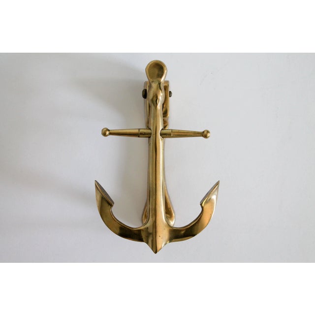 Nautical Vintage Brass Anchor Door Knocker Chairish