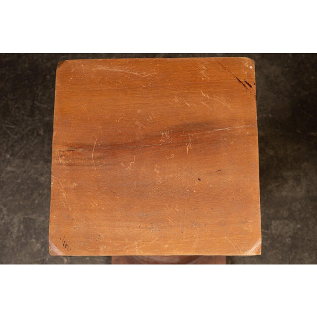 Late 20th Century Carved Wooden Grape-and-Vine Pedestal Stand For Sale In Chicago - Image 6 of 7