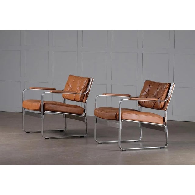 1970s Set of Mondo Armchairs attributed to Karl-Erik Ekselius, Sweden, 1970s For Sale - Image 5 of 12