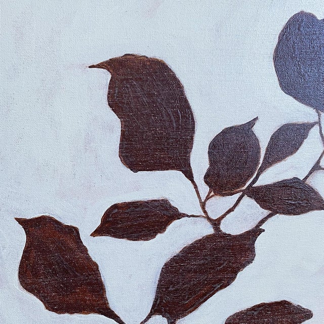 Original Botanical Abstract Painting, Hand Painted Acrylic Modern Floral Wall Art For Sale In West Palm - Image 6 of 6