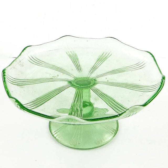Cake Bowl on Stand from Ząbkowice Glassworks, 1970s For Sale - Image 4 of 10