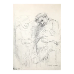 1940s "Familie 6" Collotype by Kathe Kollwitz