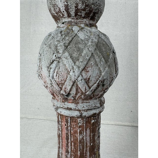 Late 20th Century Architectural Concrete Finial With Natural Lichen Patina For Sale - Image 4 of 10