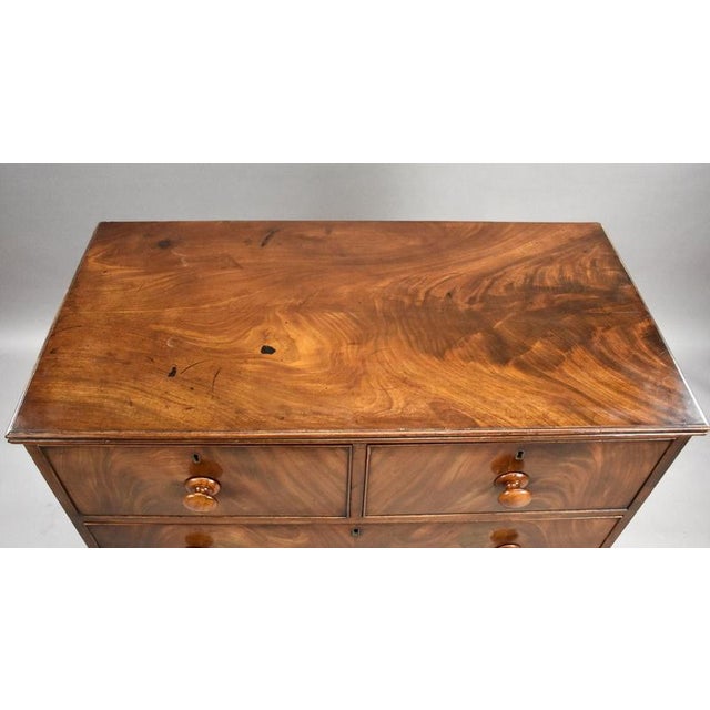 19th Century Regency Flame Mahogany Chest of Drawers, 1820 For Sale - Image 5 of 10