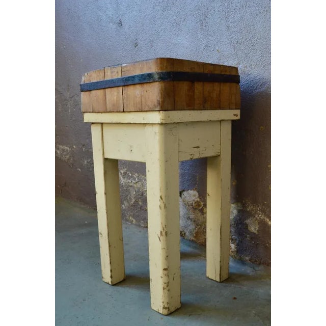 Brutalist Industrial Butchers Block, 1950s For Sale - Image 3 of 11
