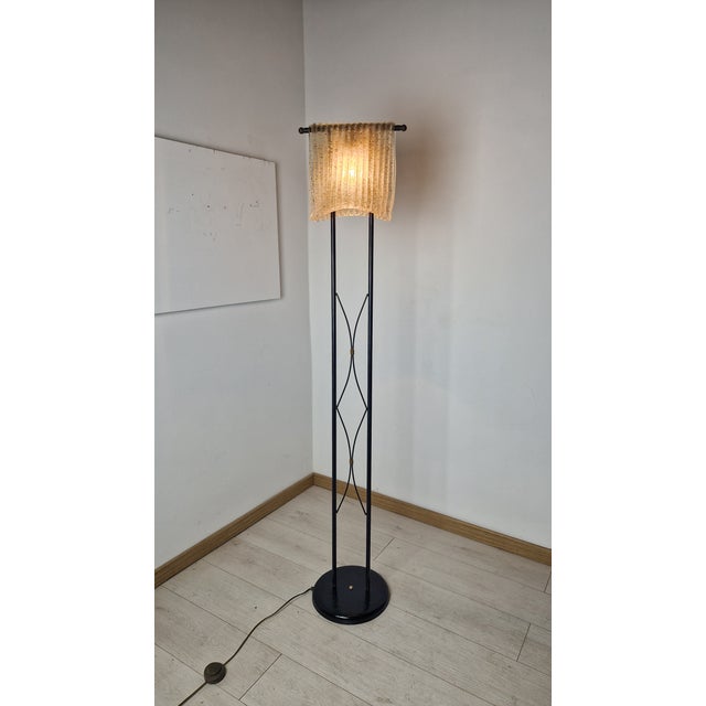 Floor Lamp in Iron, Brass and Glass by Rossini, 1980s For Sale - Image 10 of 14