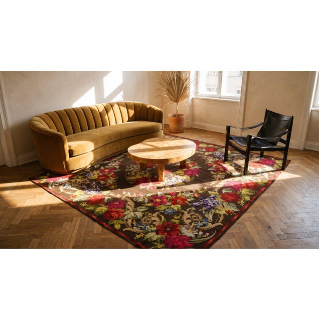 19th Century Besserabian Flat-Weave Carpet ( 7'2" x 7'2" - 218 x 218 ) For Sale - Image 15 of 15