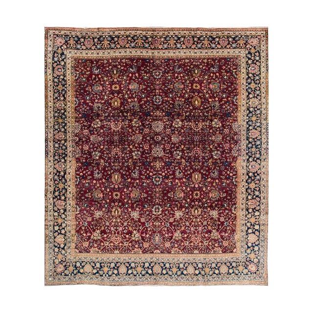 Red 20th Century Tabriz Wool Rug For Sale - Image 8 of 8