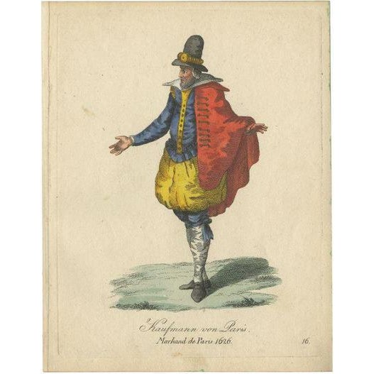 Merchant from Paris, France, 1805, Engraving on Paper For Sale - Image 6 of 6
