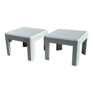 Parsons Style Square Side Coffee Tables - Pair For Sale