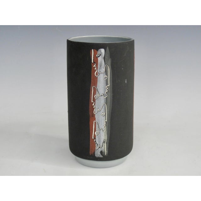 Black 1950s California Pottery Vase, Charles and Alice Smith - Chalice For Sale - Image 8 of 13