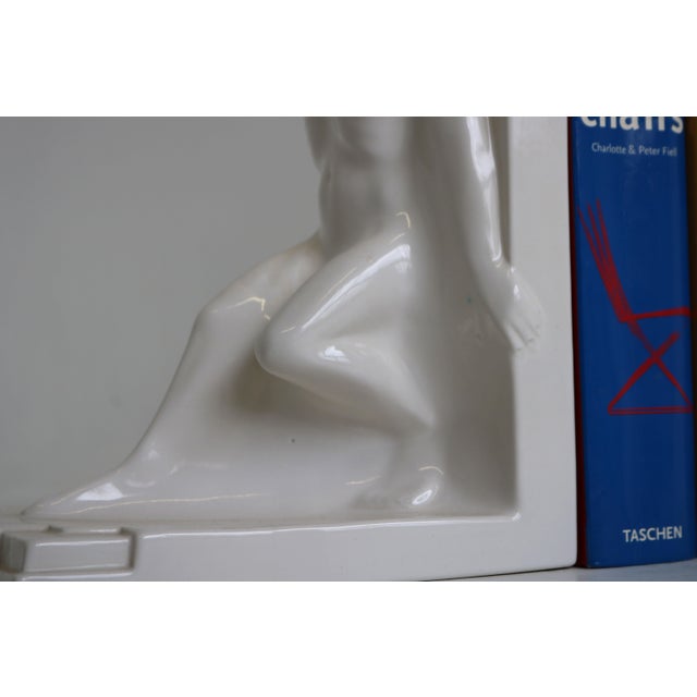 1920s Vintage Dutch Art Deco Bookends by Godefridus Boonenkamp, 1925, Set of 2 For Sale - Image 5 of 12